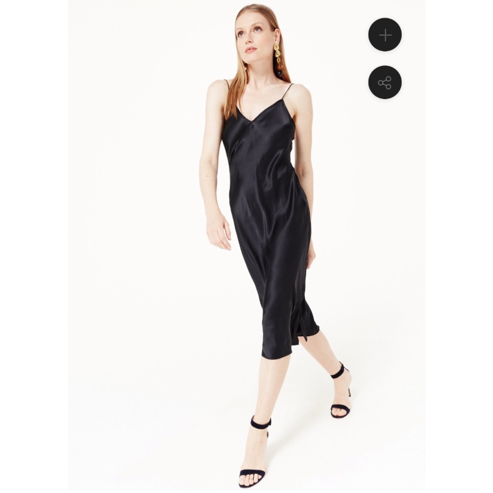 Cami NYC Raven Black Silk Dress XXS